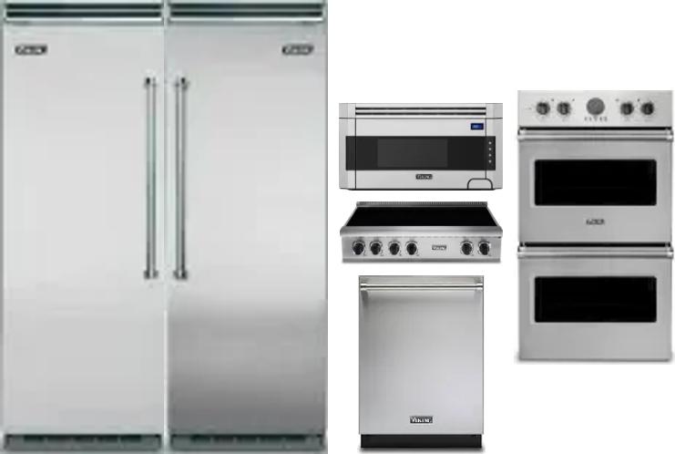 6 Piece Package Includes Refrigerator, Freezer, Cooktop, Wall Oven, Microwave And Dishwasher