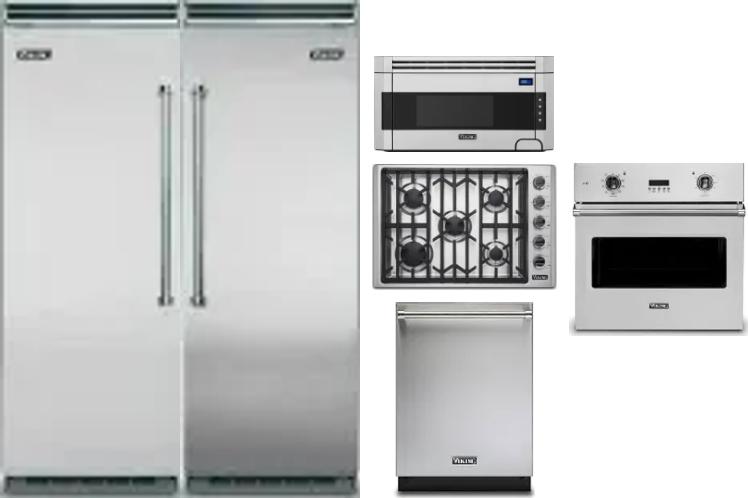 6 Piece Package Includes Refrigerator, Freezer, Cooktop, Wall Oven, Microwave And Dishwasher