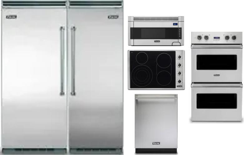 6 Piece Package Includes Refrigerator, Freezer, Cooktop, Wall Oven, Microwave And Dishwasher
