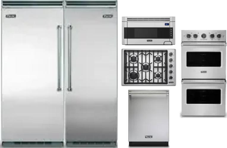 6 Piece Package Includes Refrigerator, Freezer, Cooktop, Wall Oven, Microwave And Dishwasher