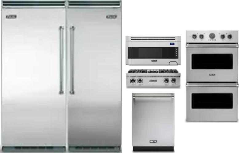 6 Piece Package Includes Refrigerator, Freezer, Cooktop, Wall Oven, Microwave And Dishwasher