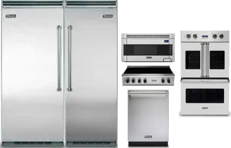 6 Piece Package Includes Refrigerator, Freezer, Cooktop, Wall Oven, Microwave And Dishwasher