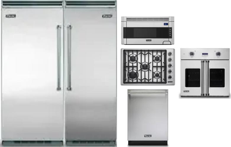 6 Piece Package Includes Refrigerator, Freezer, Cooktop, Wall Oven, Microwave And Dishwasher