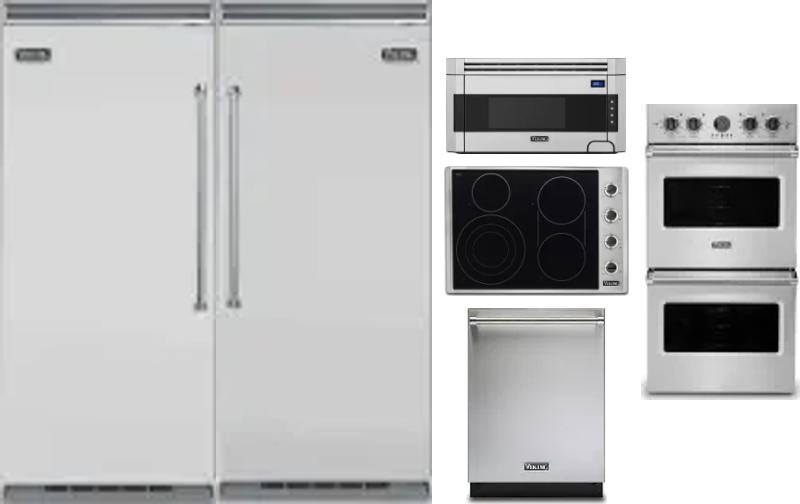 6 Piece Package Includes Refrigerator, Freezer, Cooktop, Wall Oven, Microwave And Dishwasher