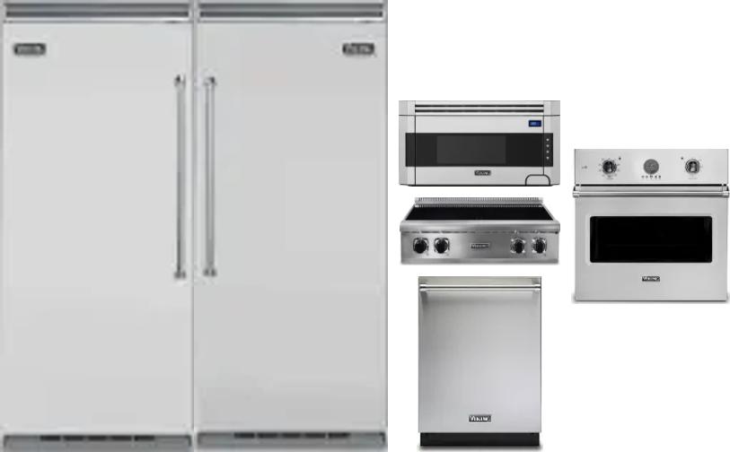 6 Piece Package Includes Refrigerator, Freezer, Cooktop, Wall Oven, Microwave And Dishwasher