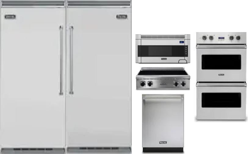 6 Piece Package Includes Refrigerator, Freezer, Cooktop, Wall Oven, Microwave And Dishwasher