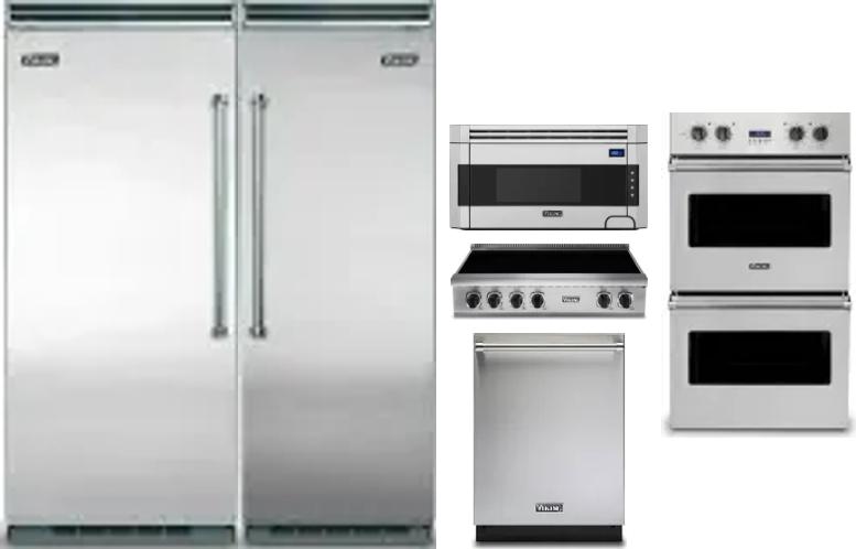 6 Piece Package Includes Refrigerator, Freezer, Cooktop, Wall Oven, Microwave And Dishwasher