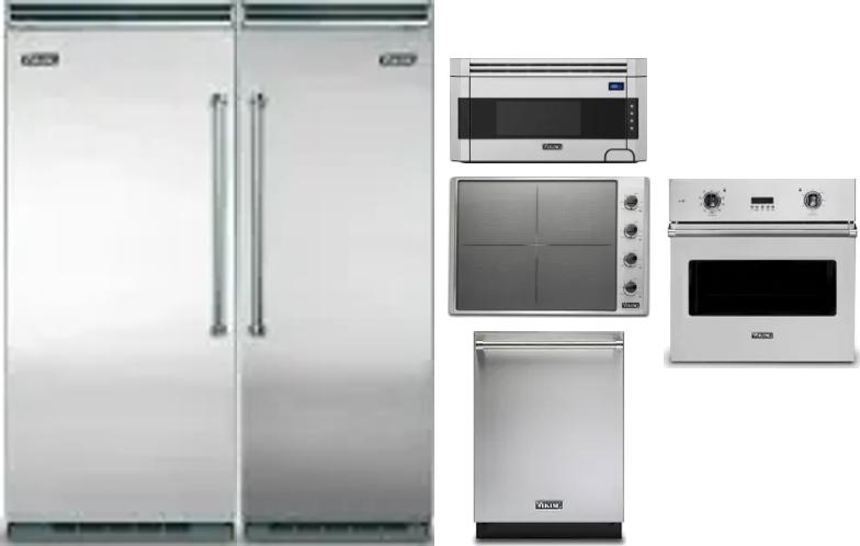 6 Piece Package Includes Refrigerator, Freezer, Cooktop, Wall Oven, Microwave And Dishwasher