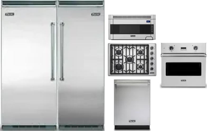 6 Piece Package Includes Refrigerator, Freezer, Cooktop, Wall Oven, Microwave And Dishwasher
