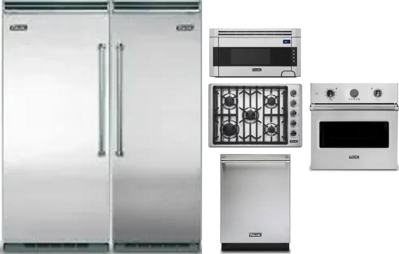 6 Piece Package Includes Refrigerator, Freezer, Cooktop, Wall Oven, Microwave And Dishwasher