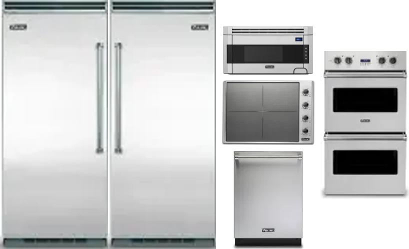 6 Piece Package Includes Refrigerator, Freezer, Cooktop, Wall Oven, Microwave And Dishwasher