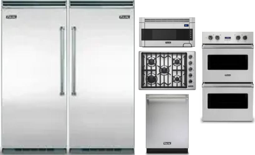 6 Piece Package Includes Refrigerator, Freezer, Cooktop, Wall Oven, Microwave And Dishwasher
