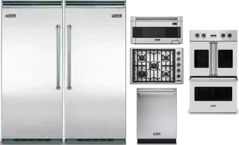 6 Piece Package Includes Refrigerator, Freezer, Cooktop, Wall Oven, Microwave And Dishwasher
