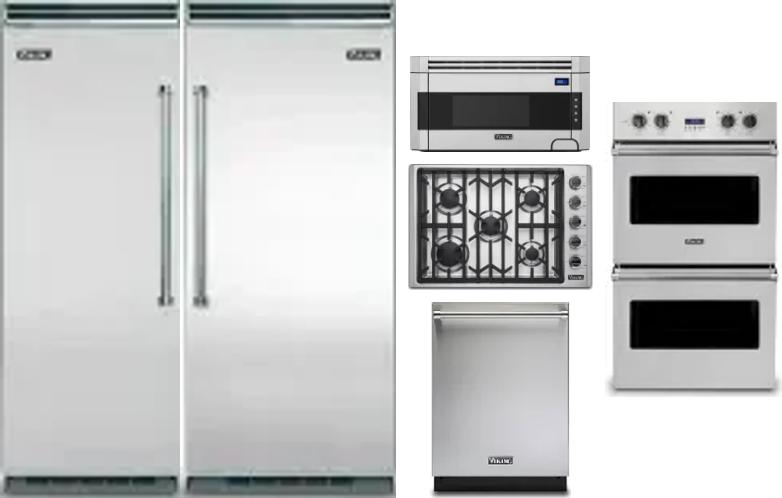 6 Piece Package Includes Refrigerator, Freezer, Cooktop, Wall Oven, Microwave And Dishwasher