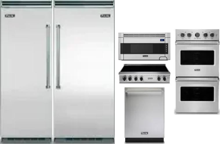 6 Piece Package Includes Refrigerator, Freezer, Cooktop, Wall Oven, Microwave And Dishwasher