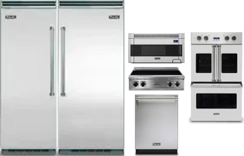6 Piece Package Includes Refrigerator, Freezer, Cooktop, Wall Oven, Microwave And Dishwasher