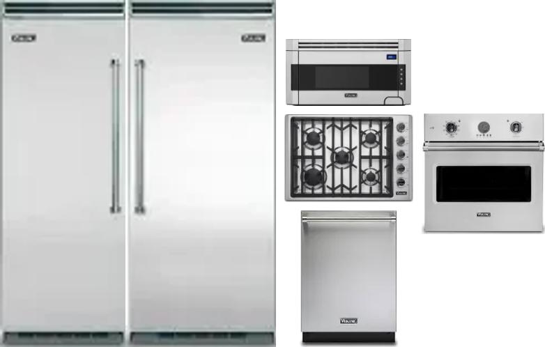 6 Piece Package Includes Refrigerator, Freezer, Cooktop, Wall Oven, Microwave And Dishwasher