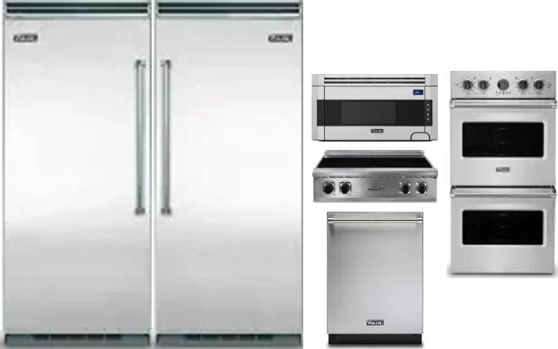 6 Piece Package Includes Refrigerator, Freezer, Cooktop, Wall Oven, Microwave And Dishwasher