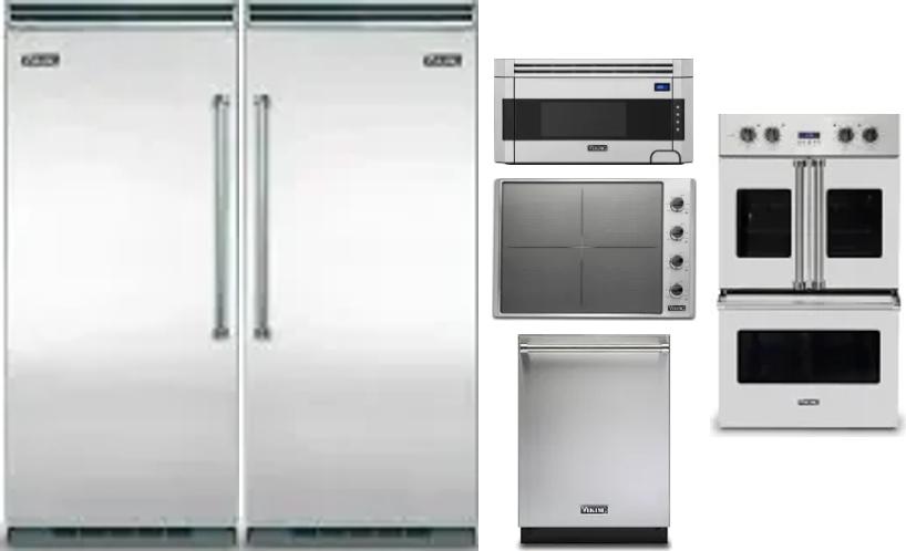 6 Piece Package Includes Refrigerator, Freezer, Cooktop, Wall Oven, Microwave And Dishwasher