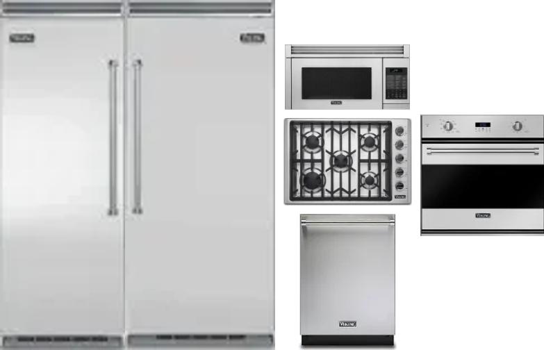 6 Piece Package Includes Refrigerator, Freezer, Cooktop, Wall Oven, Microwave And Dishwasher