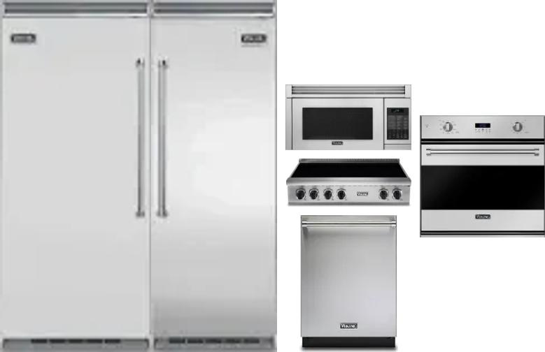 6 Piece Package Includes Refrigerator, Freezer, Cooktop, Wall Oven, Microwave And Dishwasher