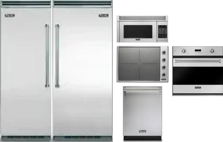 6 Piece Package Includes Refrigerator, Freezer, Cooktop, Wall Oven, Microwave And Dishwasher