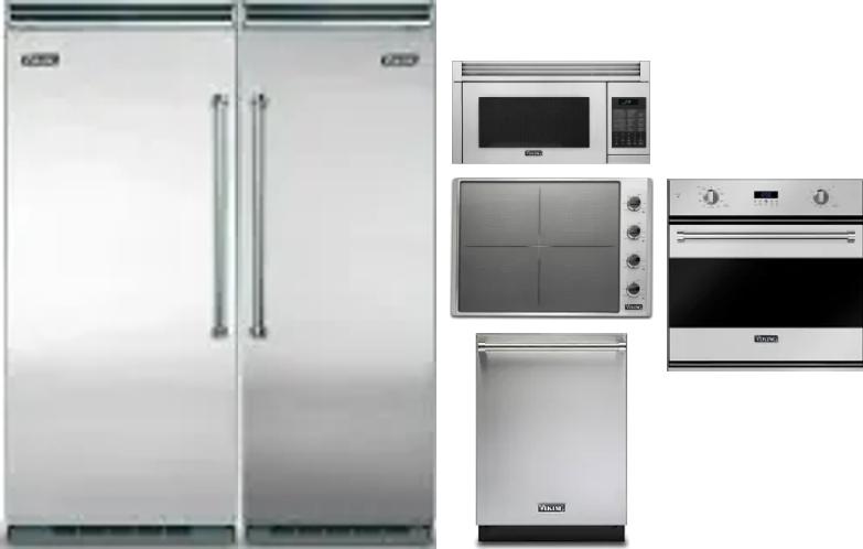 6 Piece Package Includes Refrigerator, Freezer, Cooktop, Wall Oven, Microwave And Dishwasher