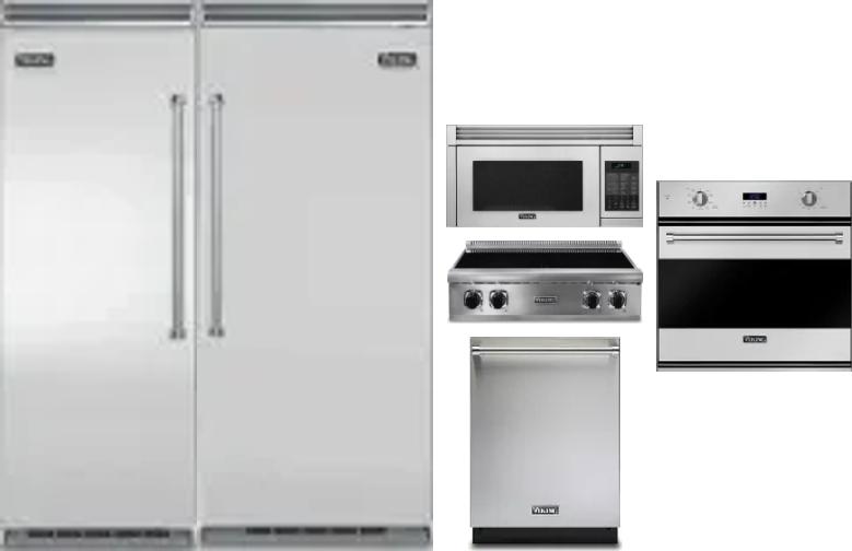6 Piece Package Includes Refrigerator, Freezer, Cooktop, Wall Oven, Microwave And Dishwasher