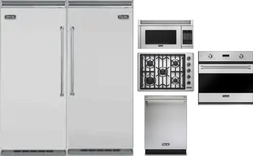 6 Piece Package Includes Refrigerator, Freezer, Cooktop, Wall Oven, Microwave And Dishwasher