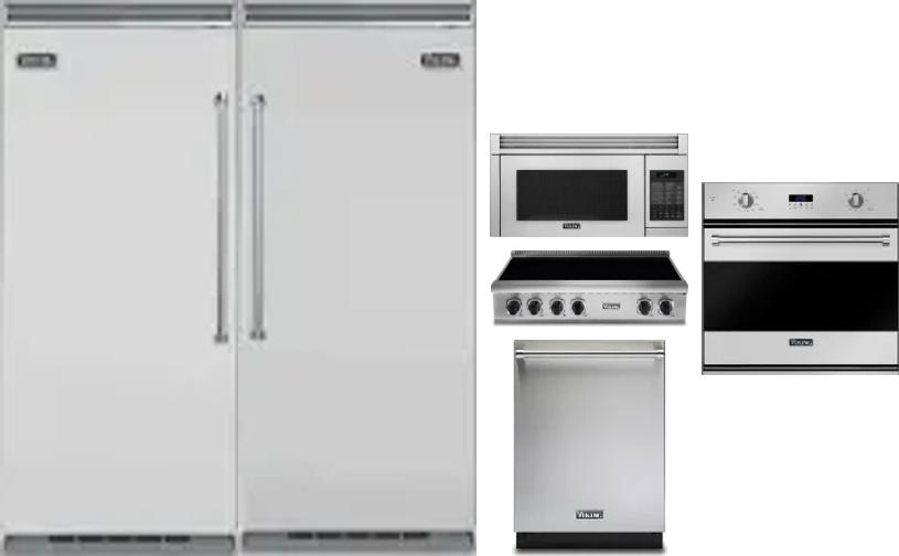 6 Piece Package Includes Refrigerator, Freezer, Cooktop, Wall Oven, Microwave And Dishwasher