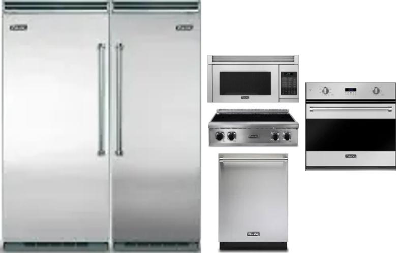 6 Piece Package Includes Refrigerator, Freezer, Cooktop, Wall Oven, Microwave And Dishwasher