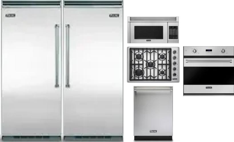 6 Piece Package Includes Refrigerator, Freezer, Cooktop, Wall Oven, Microwave And Dishwasher