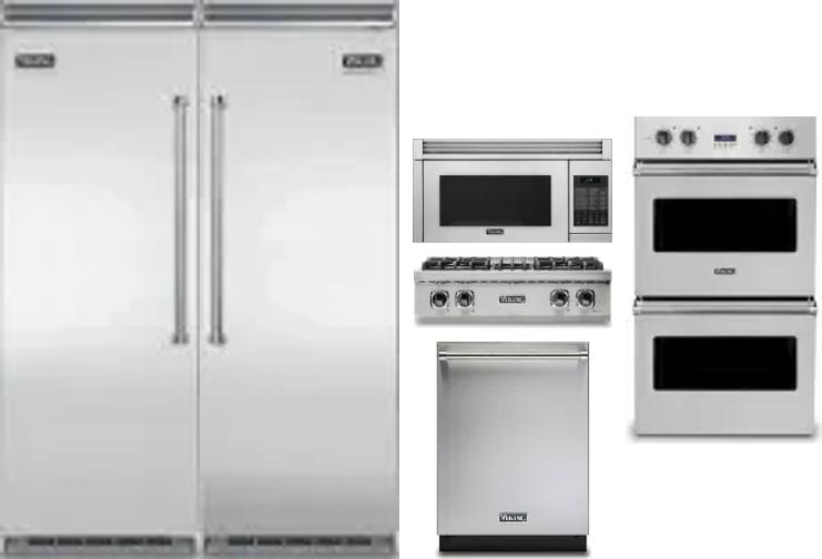 6 Piece Package Includes Refrigerator, Freezer, Cooktop, Wall Oven, Microwave And Dishwasher