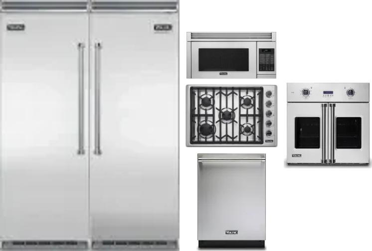 6 Piece Package Includes Refrigerator, Freezer, Cooktop, Wall Oven, Microwave And Dishwasher