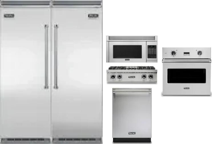 6 Piece Package Includes Refrigerator, Freezer, Cooktop, Wall Oven, Microwave And Dishwasher