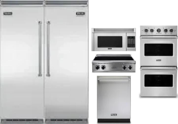 6 Piece Package Includes Refrigerator, Freezer, Cooktop, Wall Oven, Microwave And Dishwasher