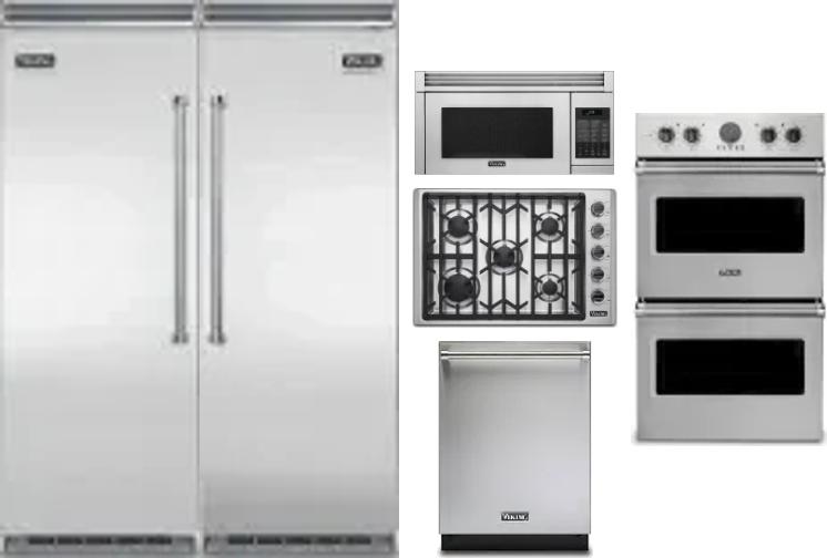 6 Piece Package Includes Refrigerator, Freezer, Cooktop, Wall Oven, Microwave And Dishwasher