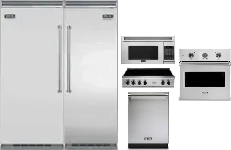 6 Piece Package Includes Refrigerator, Freezer, Cooktop, Wall Oven, Microwave And Dishwasher