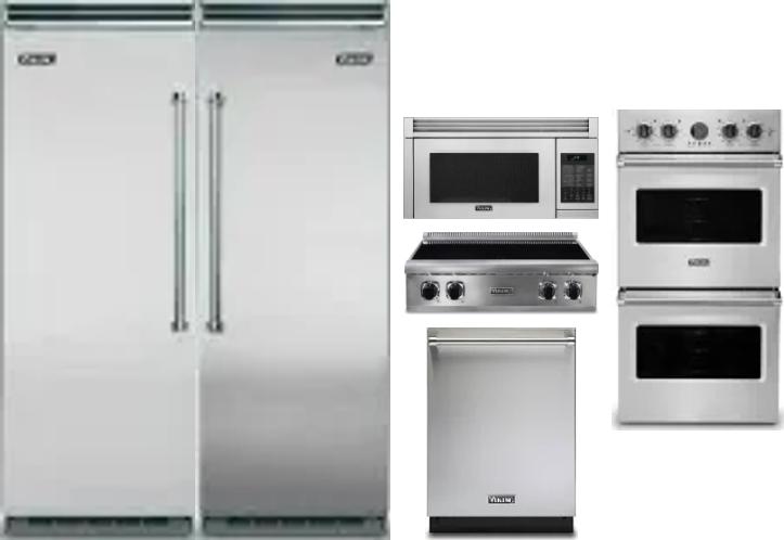 6 Piece Package Includes Refrigerator, Freezer, Cooktop, Wall Oven, Microwave And Dishwasher