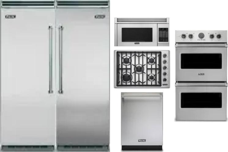 6 Piece Package Includes Refrigerator, Freezer, Cooktop, Wall Oven, Microwave And Dishwasher