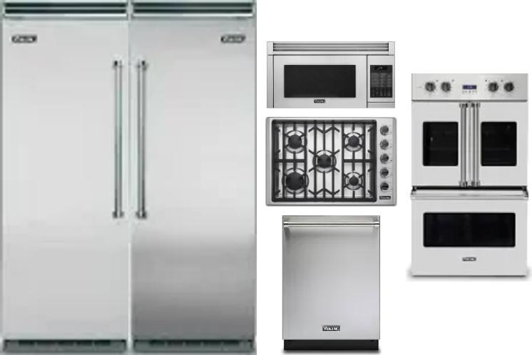 6 Piece Package Includes Refrigerator, Freezer, Cooktop, Wall Oven, Microwave And Dishwasher