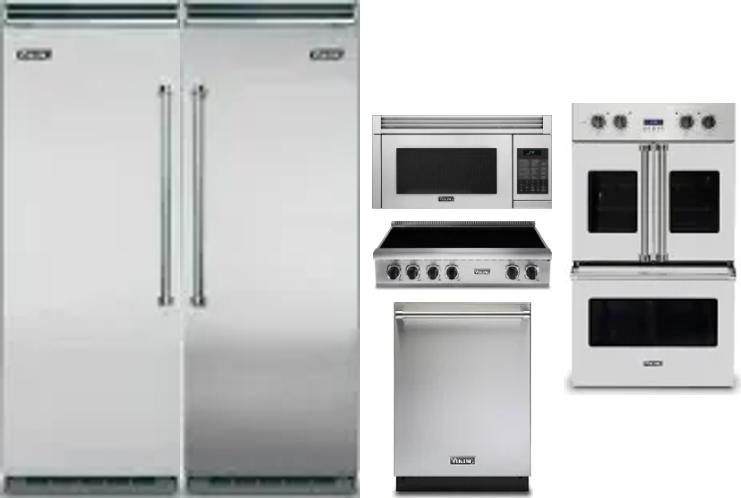 6 Piece Package Includes Refrigerator, Freezer, Cooktop, Wall Oven, Microwave And Dishwasher