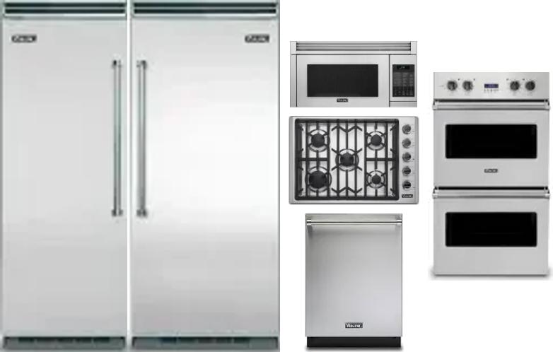 6 Piece Package Includes Refrigerator, Freezer, Cooktop, Wall Oven, Microwave And Dishwasher