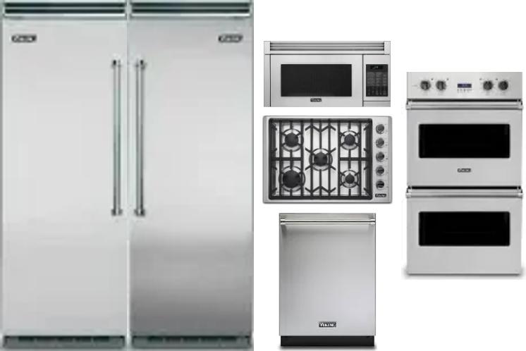 6 Piece Package Includes Refrigerator, Freezer, Cooktop, Wall Oven, Microwave And Dishwasher