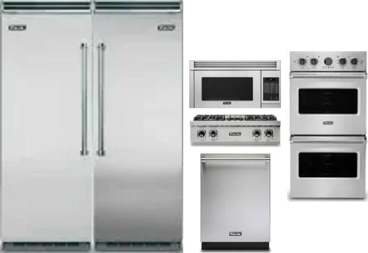 6 Piece Package Includes Refrigerator, Freezer, Cooktop, Wall Oven, Microwave And Dishwasher