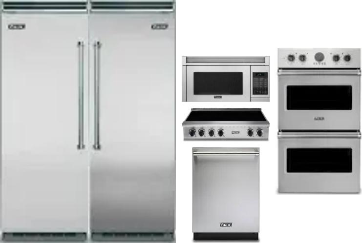 6 Piece Package Includes Refrigerator, Freezer, Cooktop, Wall Oven, Microwave And Dishwasher