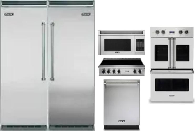 6 Piece Package Includes Refrigerator, Freezer, Cooktop, Wall Oven, Microwave And Dishwasher
