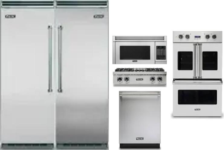 6 Piece Package Includes Refrigerator, Freezer, Cooktop, Wall Oven, Microwave And Dishwasher