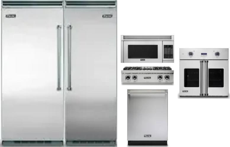 6 Piece Package Includes Refrigerator, Freezer, Cooktop, Wall Oven, Microwave And Dishwasher