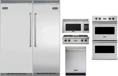 6 Piece Package Includes Refrigerator, Freezer, Cooktop, Wall Oven, Microwave And Dishwasher